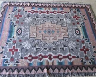 Area Rug with Southwest & Native American Styling, Unusual Patterns & Colors