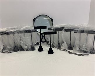 Earring Stands Still In The Plastic With Jewelry Magnifying Glass 4.5in Across