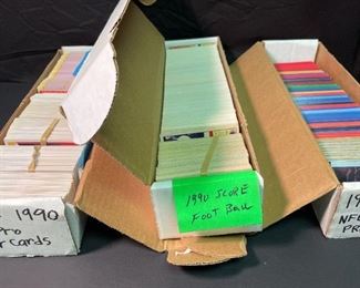 Football Trading Cards 1990 Fleer, Score, NFL Pro