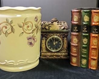 Ornate Quartz Desk Clock And More