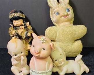 Rushton Rubber Faced Plush Rabbit 1964 And More