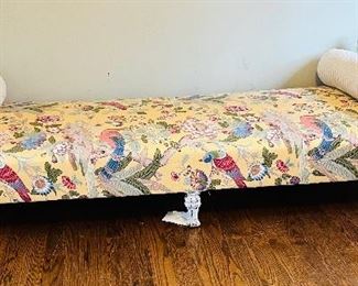 Vintage French cane daybed settee
