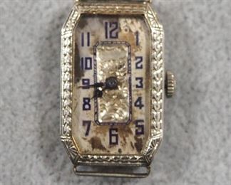 18K Belais Brothers 1920's White Gold Watch Case, Approx 11.91 g Total Weight

