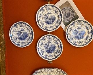 Transfer ware plates