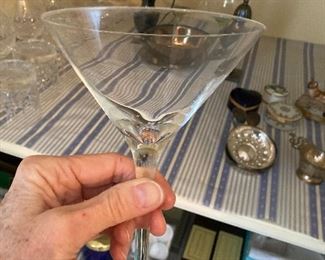 Martini glasses from Tiffany & Co.