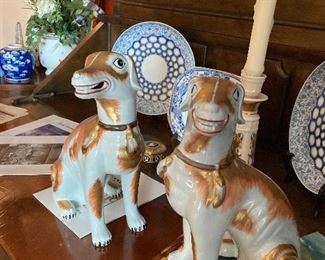 Ceramic dog figurines