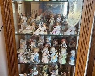 Collections of bells, angels, tea sets