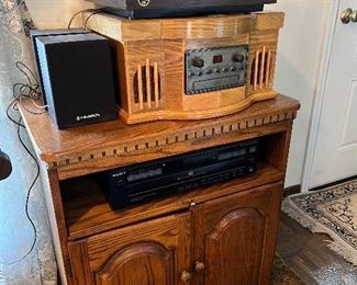 1 of 2 matching cabinets w/doors and shelves