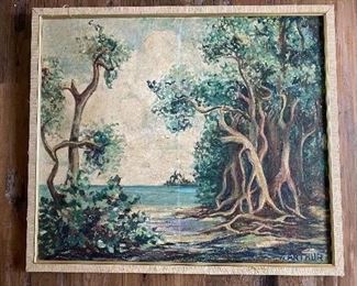 J Arthur Painting from Miami 30" X 25 1/2"