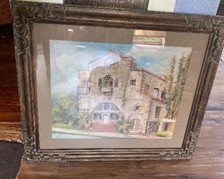 Michael Wade Original framed, Sarasota Herald Building  (Now Sage) 24 1/2" X 28". Purchased from Hartman Gallery