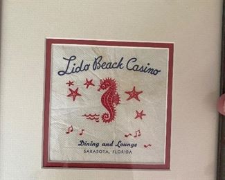 Lido Beach Casino Napkin 11"x9"