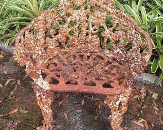Small Wrought iron Garden Bench 22" X 21" X 20"