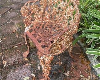 Small Wrought iron Garden Bench 22" X 21" X 20"