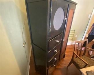 Black Armoire 63" X 37"X 61" 1/2"