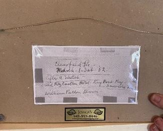 Original watercolor, William Patton Brown- Ritz Carlton Longboat Key