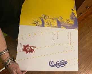 SIGNED-Ronnie Wood Set Pieces The Rolling Stones Set Lists for the Rolling Stones