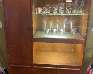 Mid Century Modern Bar Cabinet 69" x 42" x 16"