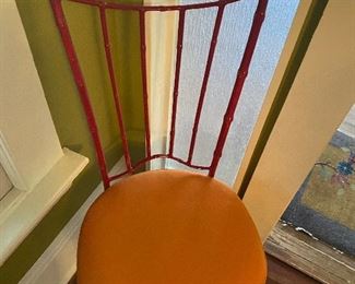 Metal Bamboo Style Chair one of two