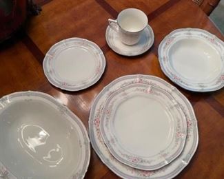 NORITAKI Rothschild, never used (still in original packing),  12 place settings with serving pieces $500