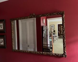 Large carved wall mirror $100