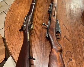 1941 Mosin-Nagnt and 1861 Enfield 69 ca muzzleloader 