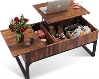 WLive Lift Top Coffee Table Dark Rustic Brown - Never Opened, Never Assembled 