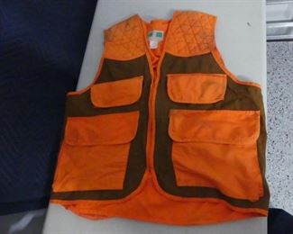 Vintage Game Winner Sportsman's (Hunting/Fishing) Vest - Safety Orange/Khaki - Size Probably Large