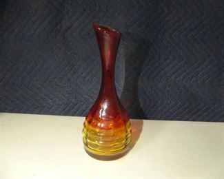 Vintage MCM Amberina Beehive Vase