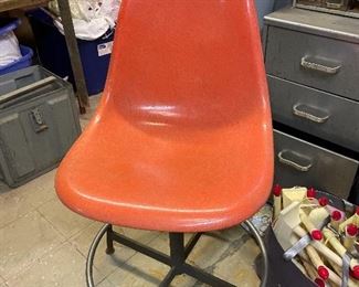 MCM Chair fiber glass. 3 more available stationary