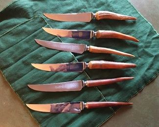 horn handled steak knife set