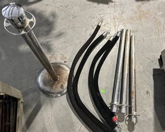 Chrome Posts and Black Velvet Rope Crowd Control Stanchions