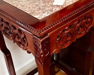 A PAIR OF THESE MARBLE TOP STANDS