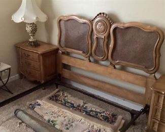 Vintage Metz furniture full size bed $50, nightstand $42