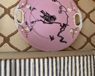 FABULOUS PINK SPARROW ENGLISH PLATE 