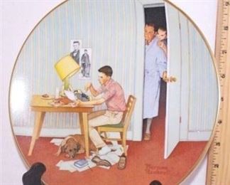 Bid on placerauctions.com view a detailed description of this item on placerauctions.com.                                      
   Lot #	Title
Lot 1	Angelic Procession Christmas 1982
Lot 2	"The Bighorn Sheep"
Lot 3	"Daddy's Home" David Zolan
Lot 4	"End of Day" Norman Rockwell
Lot 5	"Asian Houseboat" 1988 Imperial China
Lot 6	"3 Little Kittens" K. Duncan
Lot 7	"Grandpa's Gift" Norman Rockwell
Lot 8	1978 Gorham Christmas Plate Norman Rockwell
Lot 9	"The Cookie Tasting" Joseph Csatari
Lot 10	"Touchdown" Thorton Utz
Lot 11	"The Music Maker" Norman Rockwell
Lot 12	"The Love Letters" Norman Rockwell
Lot 13	"Nature Hunt" Thorton Utz
Lot 14	"Father's Help" Norman Rockwell
Lot 15	"The Student" Norman Rockwell
Lot 16	"Best Friends" Norman Rockwell
Lot 17	"First Haircut" Norman Rockwell
Lot 18	"Why Me?" Mike Hagel
Lot 19	"Brave & Free" Gregory Perillo
Lot 20	"Close Harmony" Norman Rockwell
Lot 21	"For You" Donald Zolan
Lot 22	"All Is Well" Sandra Kuck
Lot 23	"Father's Day" Don Spaulding
Lot 24	"M