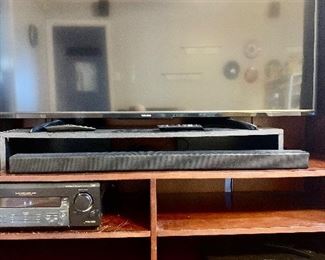 Notice the Samsung Sound Bar right below the 55" television.