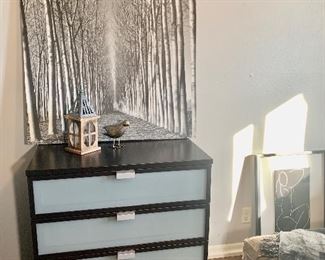 There are 2 of these four-drawer chests that are great as bedside tables or anywhere storage is needed.