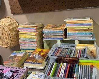 On another table in the garage is a wonderful collection of books for children.  Boxcar Children, Hardy Boys, and Babysitters Club are all in very good condition.