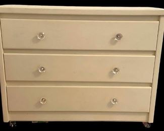 White Wood Chest of Drawers