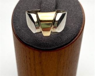  Gold 10K/Silver Ring