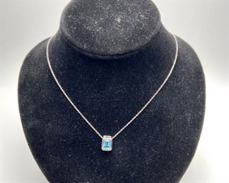 Silver and Topaz Necklace