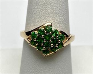 Gold 14K Green Quartz Ring