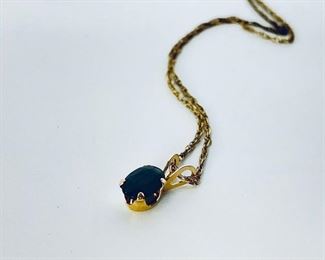 Gold 14K Sapphire Necklace