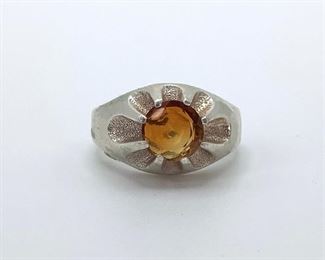  Silver Citrine Ring