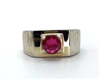 Silver and Ruby Ring