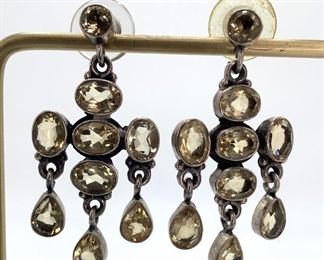 Silver Tourmaline Earrings