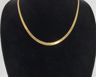 Gold 14K Serpentine Chain Necklace