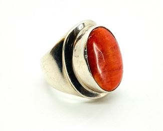  Silver Agate Ring