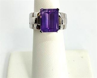 Silver Amethyst Ring