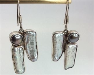 Charles Albert Silver Earrings